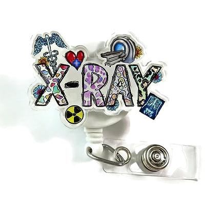 Rib Cage Badge Reel, Xray ID Holder, Xray Badge Clip, Radiologist