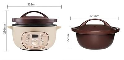 TIANJI Electric Claypot Crock Pot Stew Pot Rice Cooker Ceramic