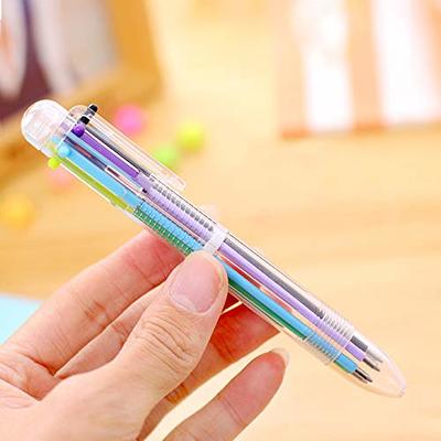 Mluchee 24 Pack Multicolor Ballpoint Pens All In One 0.5mm 6-in-1, Back to  School Pens, Fun Pens for Kids Party Favors, Retractable Ballpoint Rainbow