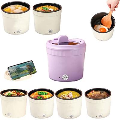 Mini Rice Cooker Steamer 1 Cup for Car Cooking for Soup Porridge Rice  Portable