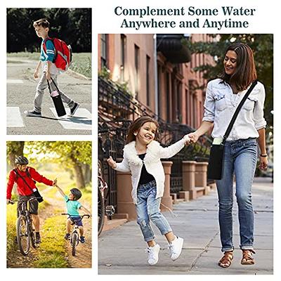  Smooth Trip AquaPockets Water Bottle Carrier Bag and  Insulating Neoprene Bottle Holder with Phone Case, 2 Pockets and Adjustable  Strap for Walking and Hiking, Fits up to 40 oz. Bottles 