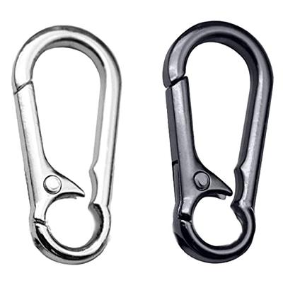 2 Pcs Zinc Keychain Clip Key Ring,Metal Carabiner Clips Keyring