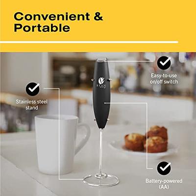 Electric Milk Frother HandHeld Frother with Stand Coffee Mixer