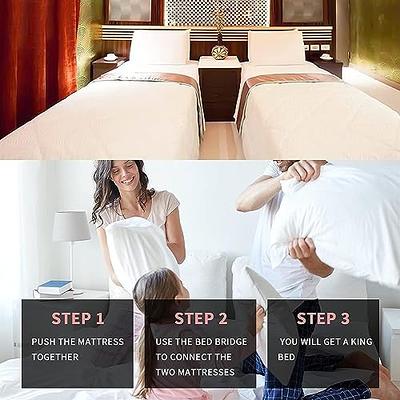 How to turn twin beds into a king sized bed using a twin to king connector