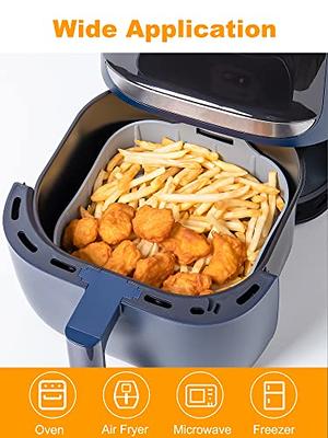 SMARTAKE Air Fryer Silicone Liner, 8.1 Inch Heavy-Duty Air Fryer Pot, Extra  Thick & Easy Cleaning, Food-Grade Reusable Durable Air Fryer Basket  Accessories, 8.1x8.1x2 Inch for 5-6QT, Square - Grey - Yahoo