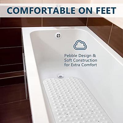 SlipX Solutions Power Grip Extra Long Bath Tub & Shower Mat 39x16, Wet Floor  Non-Slip