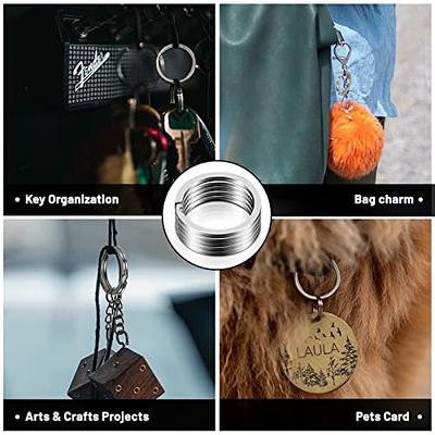Teenitor Key Chain Rings Keychain Rings, 60pcs Key Ring Metal Keychain  Split Key Rings Bulk, Keyring