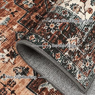 Moynesa Boho Moroccan Area Rug - 3x5 Black Kitchen Rug Entryway Rugs Indoor  Mat