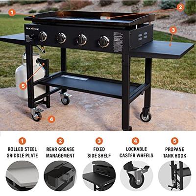 VEVOR Flat Top Griddle Grill & Propane Fueled 2 Burners Stove