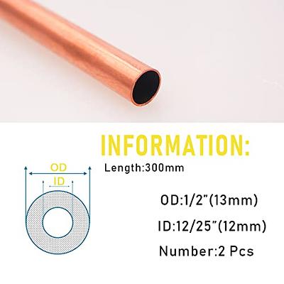 KWOKWEI Copper Tube, 5/16inch (8mm) OD Pure Copper Tubing, 5ft Length Copper Tube Pipe Roll Seamless Hollow Copper Round Tube for Refrigerator, Air