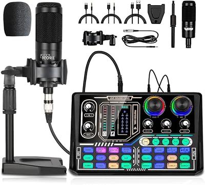 FIFINE Gaming Audio Mixer,Streaming 4-Channel RGB Mixer with XLR Microphone  Interface,for Game Voice,Podcast,AmpliGame SC3
