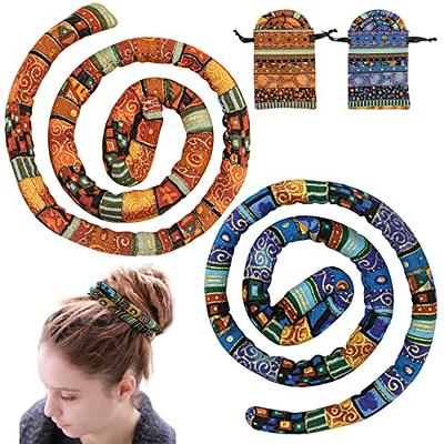 28 Pieces Spiral Lock Hair Tie Dreadlock Accessories Set, 2Pcs Colorful  Bendable Wire Ponytail Holders, 26Pcs Shell Beads Pendant Jewerly for Women