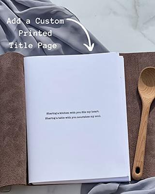 Personalized Recipe Book, Custom Leather Recipe Book