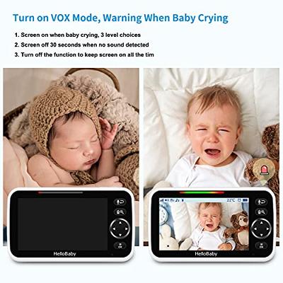 HelloBaby Baby Monitor with 3 Cameras + One Replacement Screen HB6550,  Video Baby Monitors No WiFi, Time & Colck, Pan Tilt Zoom Camera - Yahoo  Shopping