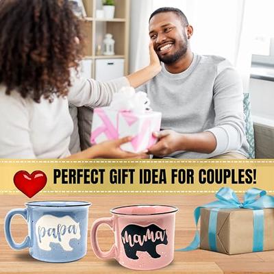 Mama Bear & Papa Bear Coffee Mug - Cute Coffee Cups for Men and Women -  Unique Fun Gifts for Him, Her, Mother's Day, Father's Day, Christmas (Mama