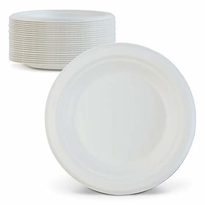 Green Earth - Natural Bagasse (Sugarcane Fiber) Tree Free 10 Paper Plate / Biodegradable / Compostable (500 Counts Disposable Plates)