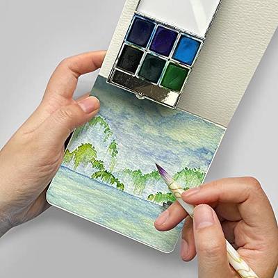 Watercolor Sketchbook,3.9x3.9 Inch Portable Square Mini Watercolor