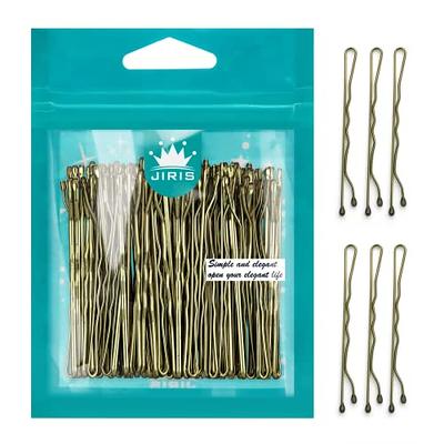 JIRIS Bobby Pins, 100Count 2Inches Bronze Hair Pins Hairpins with