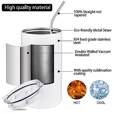 AGH 12 oz Sublimation Wine Tumblers Blanks, 4PCS Straight Stainless Steel  Insulated Mug for Full Wrap Heat Transfer, Spill-proof Sliding Lid  Stainless Steel Straw for Coffee Cocktails Drinks - Yahoo Shopping