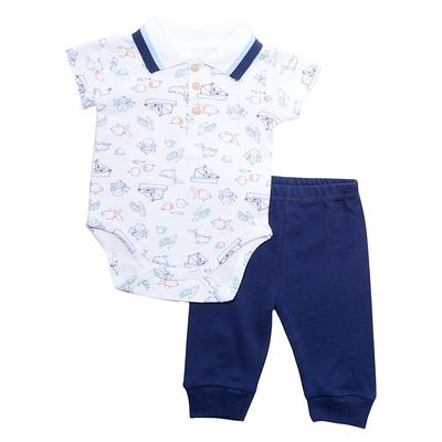 Carter's Baby Boys Striped Polo Bodysuit and Pants, 2 Piece Set