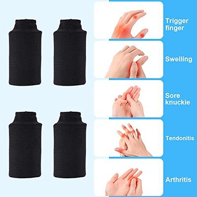 Kris-kikomy Gel Finger Protectors Finger Caps Silicone Fingertips  Protection - Finger Cots Great For Trigger Finger, Finger Arthritis, Finge