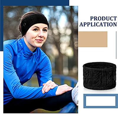 Syhood Winter Headbands for Women 4 Pieces Winter Ear Warmers Warm Head  Wrap Cable Knit Fuzzy