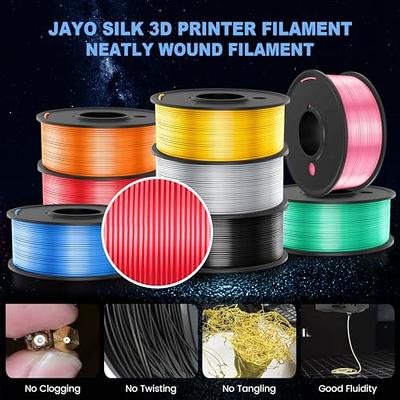 JAYO Silk PLA Filament Bundle 1.75mm, Silk 3D Printer Filament Bundle  Multicolor, Individually Vacuum Packed, 8 Pack, Shiny Silk 2KG in Total,  Light Gold+Silver+Black+Blue+Red+Green+Orange+Pink - Yahoo Shopping