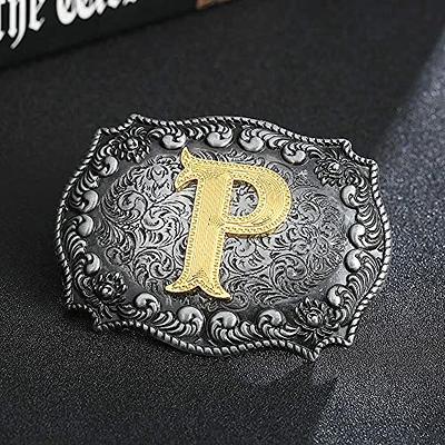  Vintage Fashion Western Belt Buckle A to Z Initial