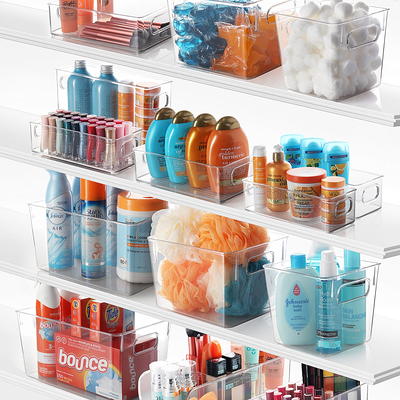 Stackable Plastic with Handles Bathroom Storage Container - Yahoo