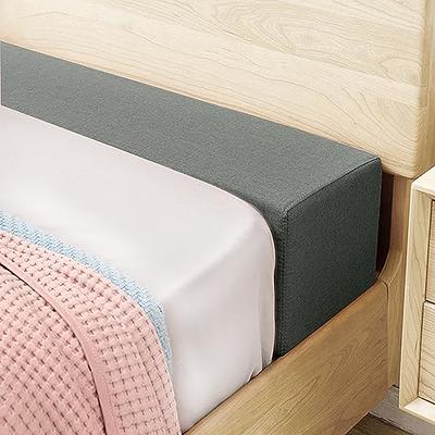 LZMZMQ Wall Side Bed Gap Filler, Headboard/Bed End Mattress Extender  Rectangle, for Hospital/Hotel/Home, Grey Washable Cover,  3.1/3.9/5.9/7.9