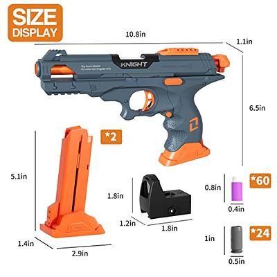 Kids Double-barreled toy gun soft Foam bullet pistol Cartridge Ejection  Blaster