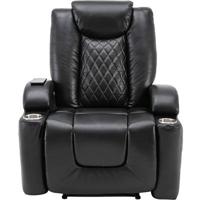 CDCASA Electric Power Lift Recliner Chair with Massage and Heat for  Elderly, Faux Leather Reclining Chairs for Seniors, 3 Positions, Side  Pocket, USB