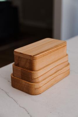 Set of 6 Oakyblocks, Desk Organizer, Wooden Desk Organization Set