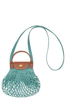 Longchamp Le Pliage Filet Knit Shoulder Bag in Pink