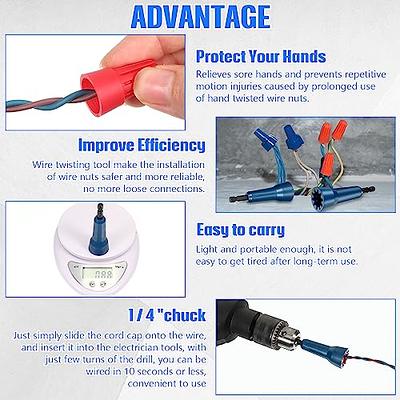 Wire Twisting Tool,Wire Stripper and Twister for Use with Power Drill  Drivers,Power Tool Accessories Simultaneously Stripping and Twist Wire Cable