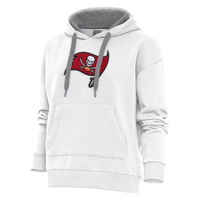 Women's Antigua Red Tampa Bay Buccaneers Victory Pullover Hoodie Size: Medium