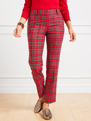 Talbots Hampshire Ankle Pants - Apple Cider Plaid - Ruby Red/Apple - 2 -  Yahoo Shopping