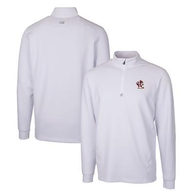 San Francisco 49ers Cutter & Buck Women's Helmet Logo DryTec Traverse  Stretch Quarter-Zip Pullover Top - White