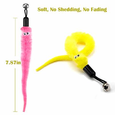 MeoHui Cat Wand Toys Refills, Cat Feather Toys Accessories, 10PCS Squiggly  Worms Replacements and 1PC Replacement String for Cat Fishing Pole,  Assorted Teaser Refills with Bell for Indoor Cats Kitten - Yahoo