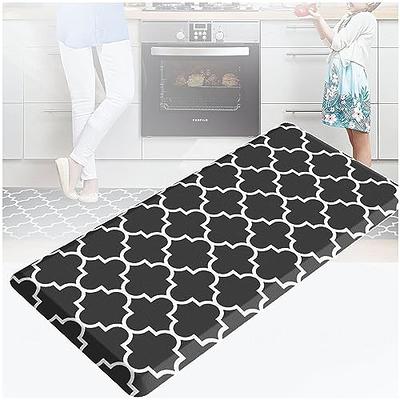  WISELIFE Kitchen Mat Cushioned Anti Fatigue Floor Mat,17.3x39,Thick  Non Slip Waterproof Kitchen Rugs and Mats,Heavy Duty PVC Foam Standing Mat  for Kitchen,Floor,Home,Desk,Sink,Laundry,Black : Home & Kitchen