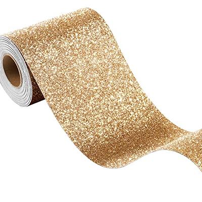 FunStick Champagne Gold Glitter Wallpaper Border Peel and Stick