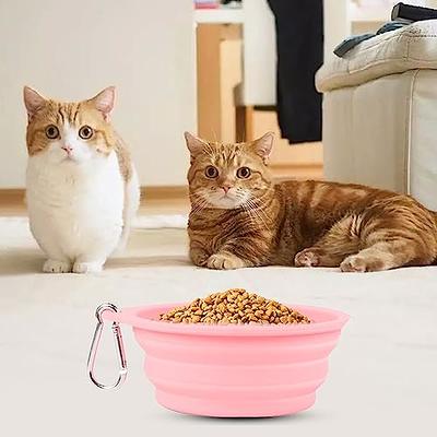 2 PCS 600ML Collapsible Dog Bowls for Cats Dogs, Portable Silicone