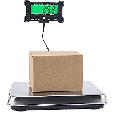 Basics Digital Postal Scale, Heavy Duty, Aluminium Platform, 440 lb  Capacity, 1 Ounce Readability, Black