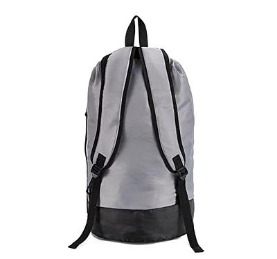 Dalykate Laundry Bag with Shoulder Straps and Mesh Pocket Durable Nylon  Backpack Clothes Hamper Bag with Drawstring Closure for College, Travel,  Laundromat, Apartment