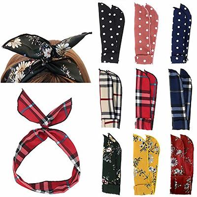 Carede Twist Bow Wire Headbands Head Wrap Retro Bowknot Polka Dot Lattice  Design Rabbit ear Wired Hairbands Hair Holder Hair Accessory for Women and  Girls,Pack of 9 - Yahoo Shopping