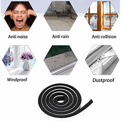 Tooperze Weather Stripping for Door,Self Adhesive Brush Window Seal Strip  for House Windows Weatherproof Soundproof Dustproof 32.8 FT Length Black -  Yahoo Shopping
