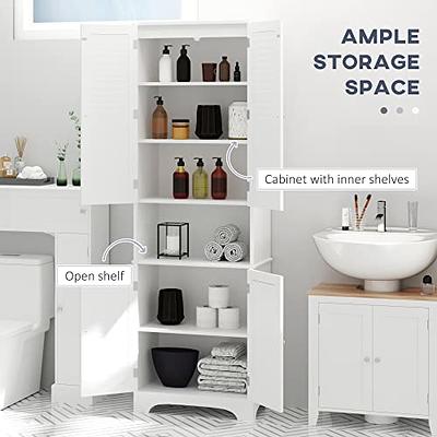 HOMCOM Under Sink Bathroom Cabinet with 2 Doors and Shelf