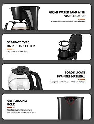 Gevi 4 Cups Small Coffee Maker, Compact Coffee Machine with Reusable Filter,  Warming Plate and Coffee Pot for Home and Office - Yahoo Shopping