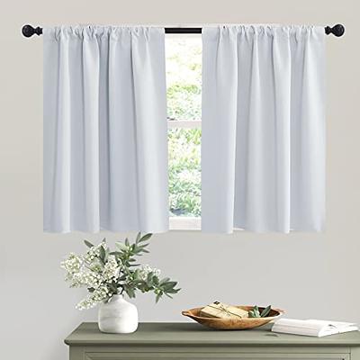 RYB HOME Kitchen Curtains Room Darkening Curtain Tiers Small