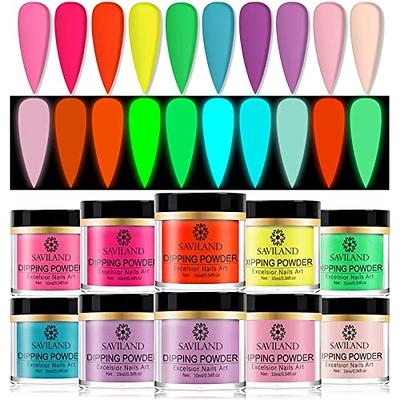 Neon Pigment Powder For Nails, 6 Colors Solid Neon Nail Powder